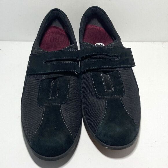 MUNRO Joliet Black Suede Fabric Comfort Shoe Hook Loop Slip On Shoes 10.5 - Picture 10 of 14
